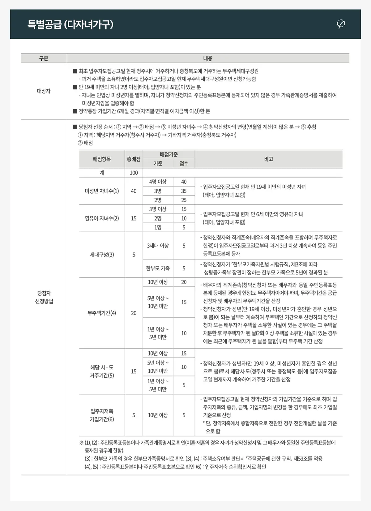 다자녀 가구 신청안내문