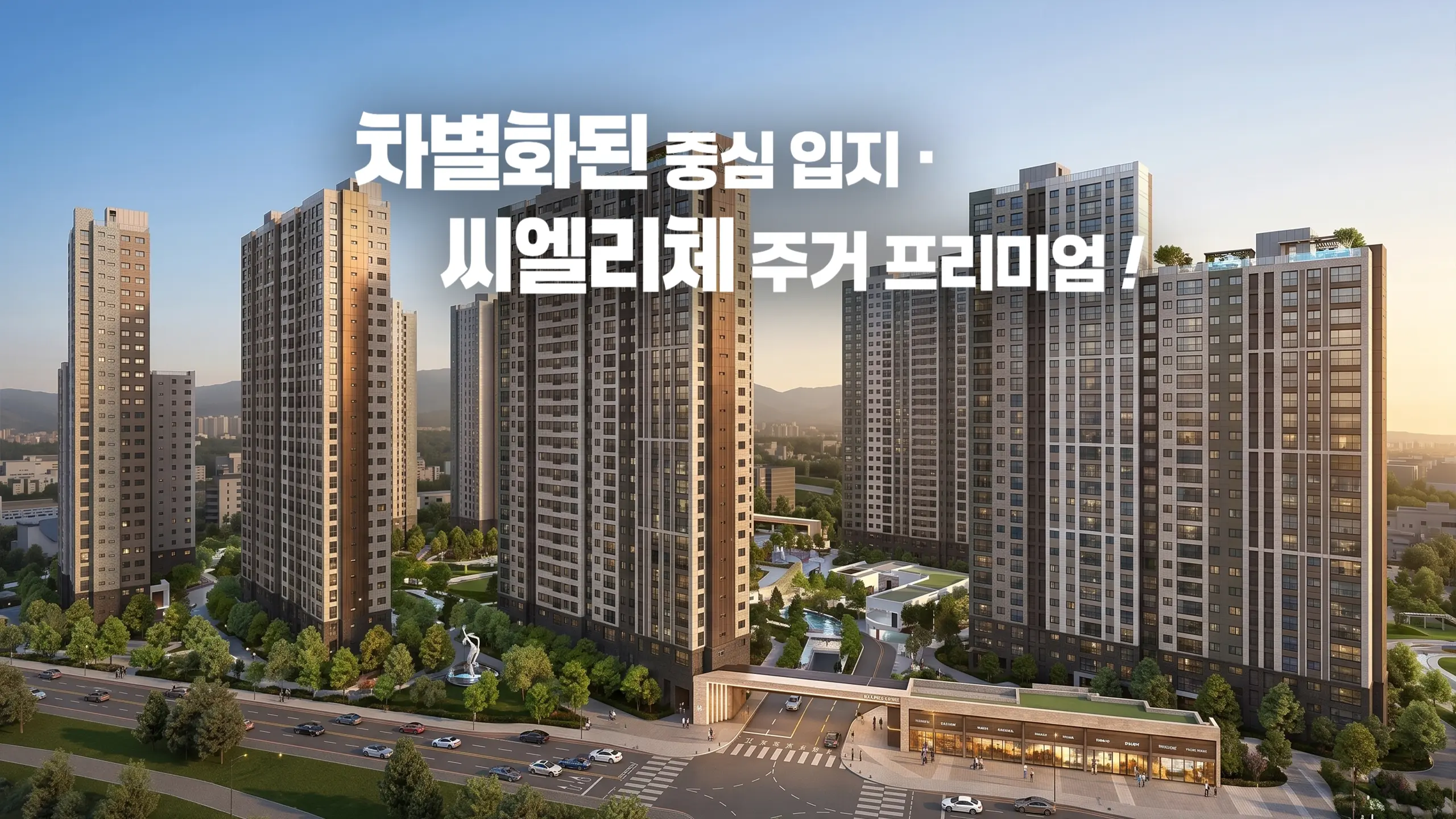 청주 미평동 푸르지오 아파트 조경투시도